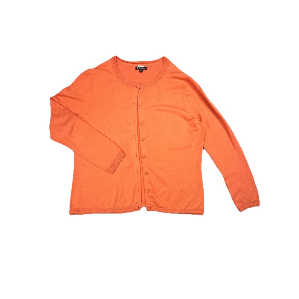 Brooks Brothers Orange Women Cardigan Size XL